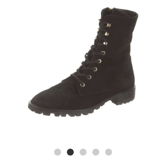 Sz 10. NWT Lustrous faux pearls add a subversive, feminine charm to combat boot - Picture 3 of 15